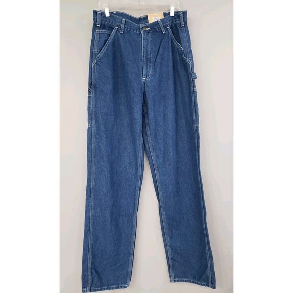NEW Carhartt Loose Fit Original Dungaree Denim Jeans Work‎ Pants Size 34x36 - Picture 1 of 5